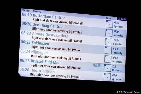 NS: treinreizigers krijgen last van staking op vrijdagochtend 