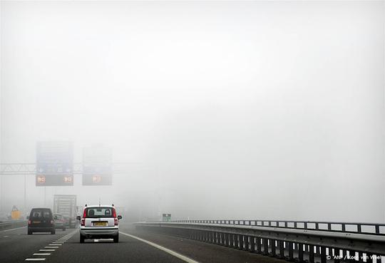 Dichte mist: code geel in Utrecht, Gelderland en Noord-Brabant