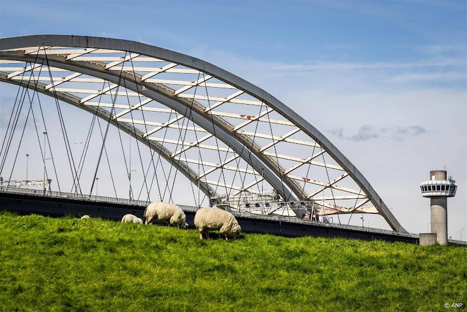 Van Brienenoordbrug nacht dicht in beide richtingen